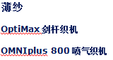 薄纱--OptiMax剑杆织机\OMNIplus 800喷气织机