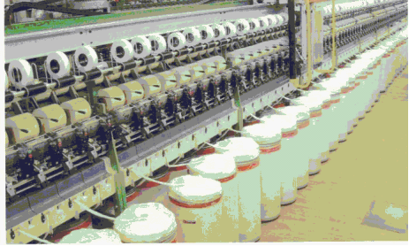 传统和赛络纺锦纶长丝包芯纱的比较