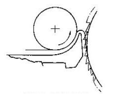 给棉刺辊部分的分梳作用
