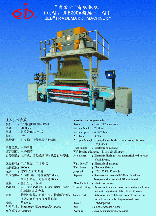 国产精品JLB2006超越型高速商标机