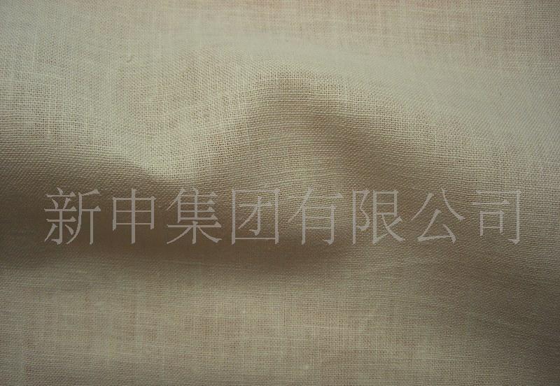 麻人丝交织染色布 印染亚麻布料