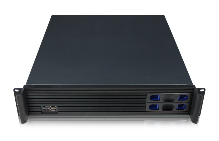 2u带2个免螺丝设计抽取盒铝面板工控机箱|[深